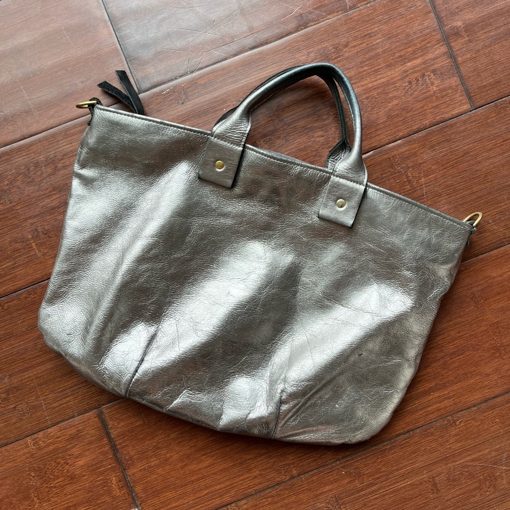 Clare V silver messenger bag - Picture 3 of 15